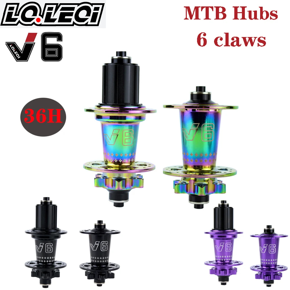 LQLEQI Mtb Hub 36 หลุมแบริ่งจักรยานเสือภูเขา Freehub ด้านหลัง Hub 36H Noise Cube จักรยาน Bushing 12 11 10 9 8 7 ความเร็ว