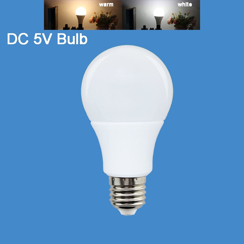 E27 DC 5V แรงดันไฟฟ้าต่ํา Ball Shape ความสว่างสูงหลอดไฟ LED