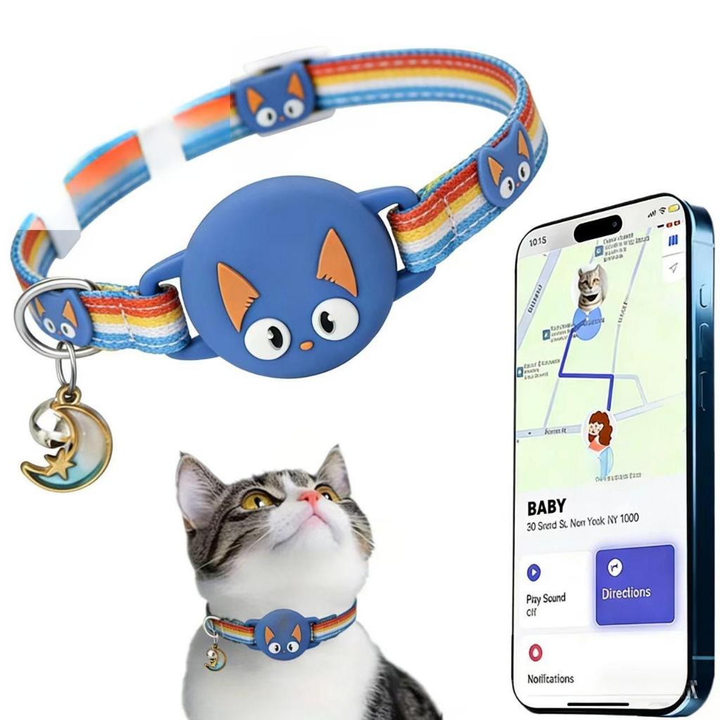เข้ากันได้กับระบบ iOS และ Android ปลอกคอติดตามตำแหน่งสุนัขและแมว กันน้ำ  GPS Tracker