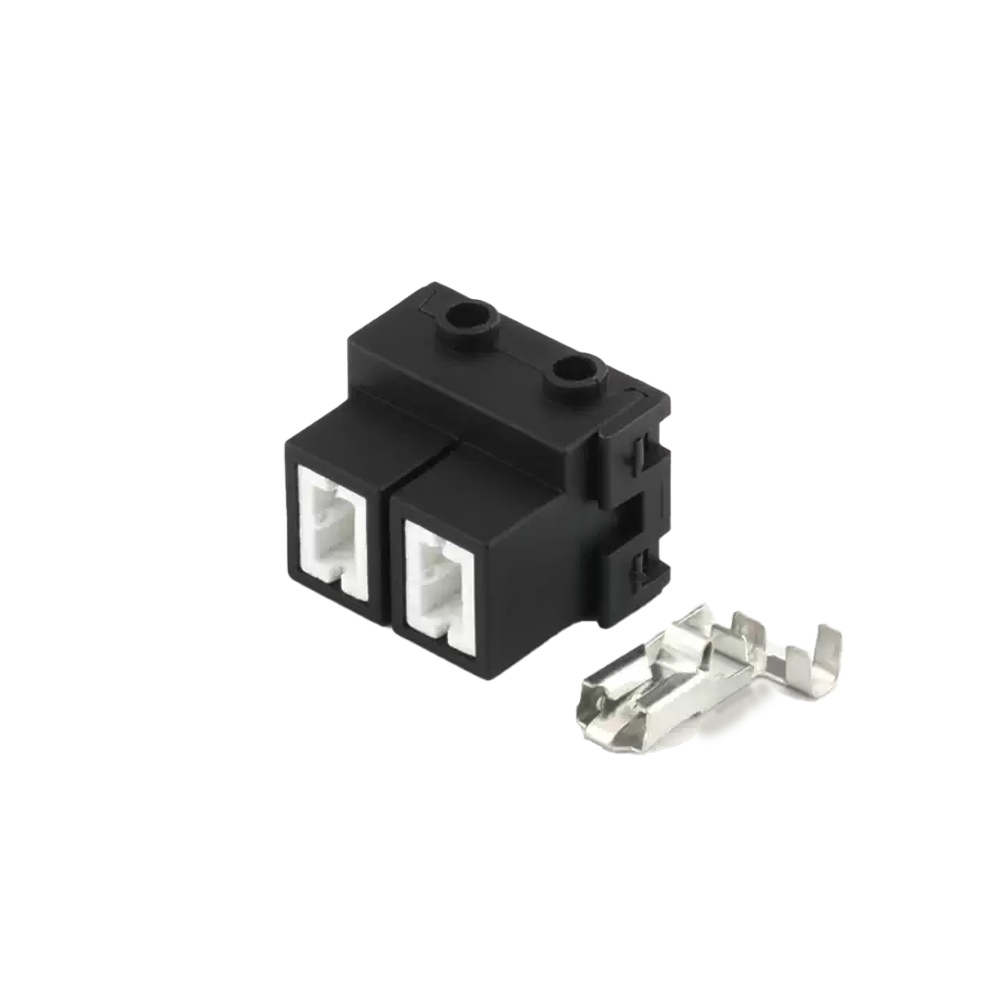 5 ชุด 2P H7 ปลั๊กไฟหน้ารถยนต์, ซ็อกเก็ตข้อศอกเซรามิกทนอุณหภูมิสูง DJ7027-6.3-2B 2P