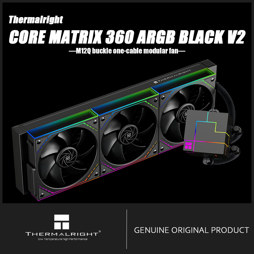 Thermalright CORE MATRIX 360 ARGB BLACK V2 AIO CPU LIQUID COOLER CM360 ARGB BLACK V2