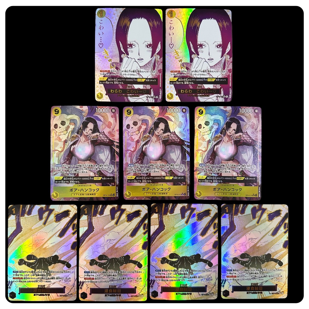 OP14 การ์ดวันพีซ OPCG คัดลอก Boa Hancock Ground Death SR R คอลเลกชันการ์ด