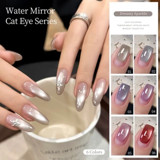 FRESCOBALDI 6ml สไตล์ใหม่ Red Cat Eye Gel ยาทาเล็บติดทนนาน Shining เหมาะสําหรับร้านทําเล็บ