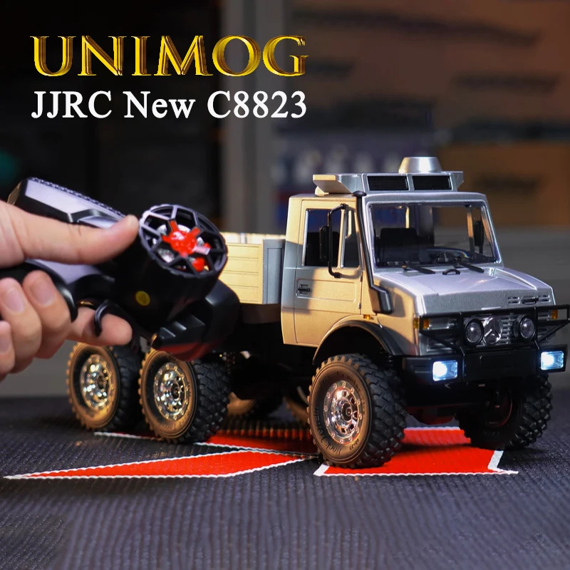 JJRC C8823 1:18 6x6 Off-Road RC รถโลหะแชสซี Crawler Dual ความเร็วเกียร์ 370 มอเตอร์ RC รถบรรทุก RTR 