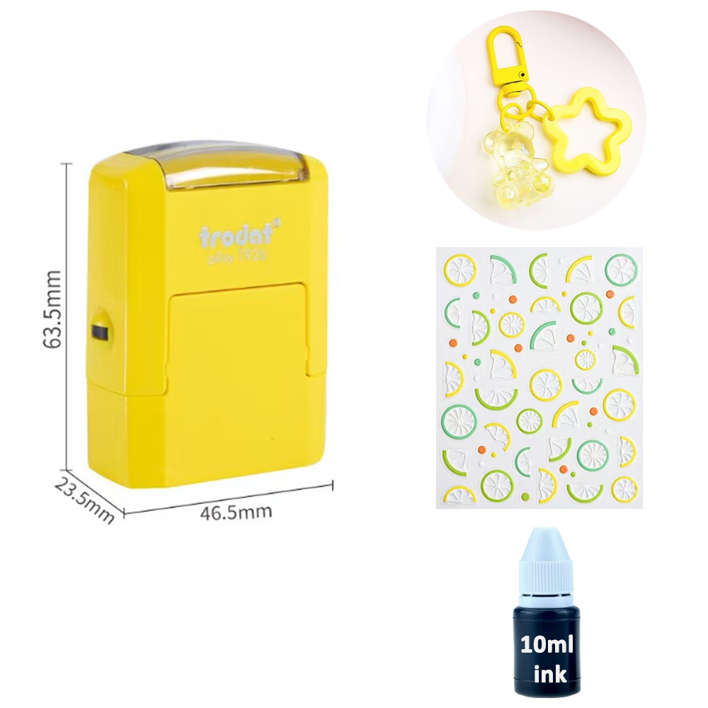 โทรดัท พิมพ์ ที926 ตรายาง อัตโนมัติ ตัวเอง หมึก แสตมป์ลายเซ็น/โลโก้ที่กําหนดเองแสตมป์สําหรับพยาบาลหมอสํานักงานบริษัททั้งหมดพร้อมฟรีพวงกุญแจและสติกเกอร์และหมึก10มล - รูปที่ 4