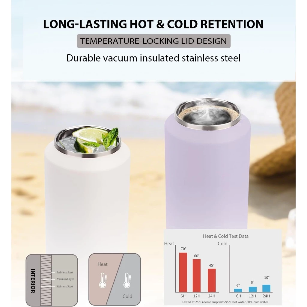 TYESO กระบอกน้ำเก็บอุณหภูมิ สแตนเลส Thermos Flask ขวดน้ำสแตนเลส เก็บร้อนเก็บเย็น พร้อมหูหิ้ว 500ml / 710ml TS-8755C 8756C thumbnail 7