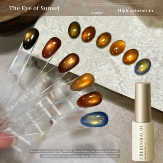 FRESCOBALDI 6ml Super Bright Caramel Brown Cat Eye Gel ยาทาเล็บเหมาะสําหรับร้านทําเล็บ