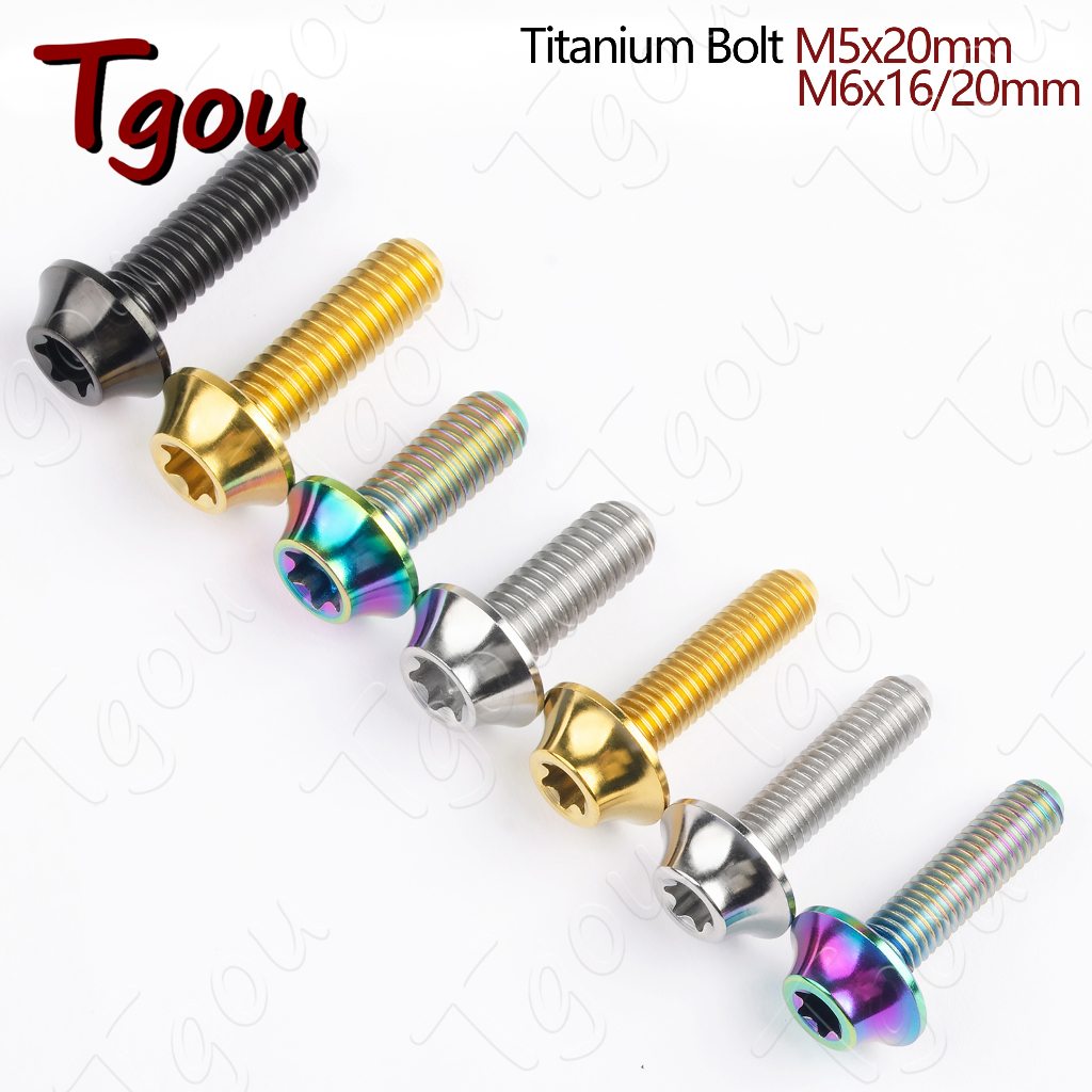 Tgou หัวสกรูไทเทเนียม M5 M6x16 20 มม. Torx T25/T30 สําหรับ V Brake Fixing Cycling