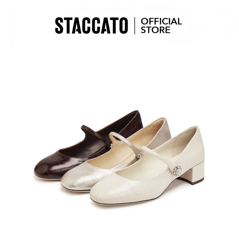 Staccato Mary Jane Pump Shoes รองเท้าแมรี่เจน รองเท้าส้นสูงหนา EGR01