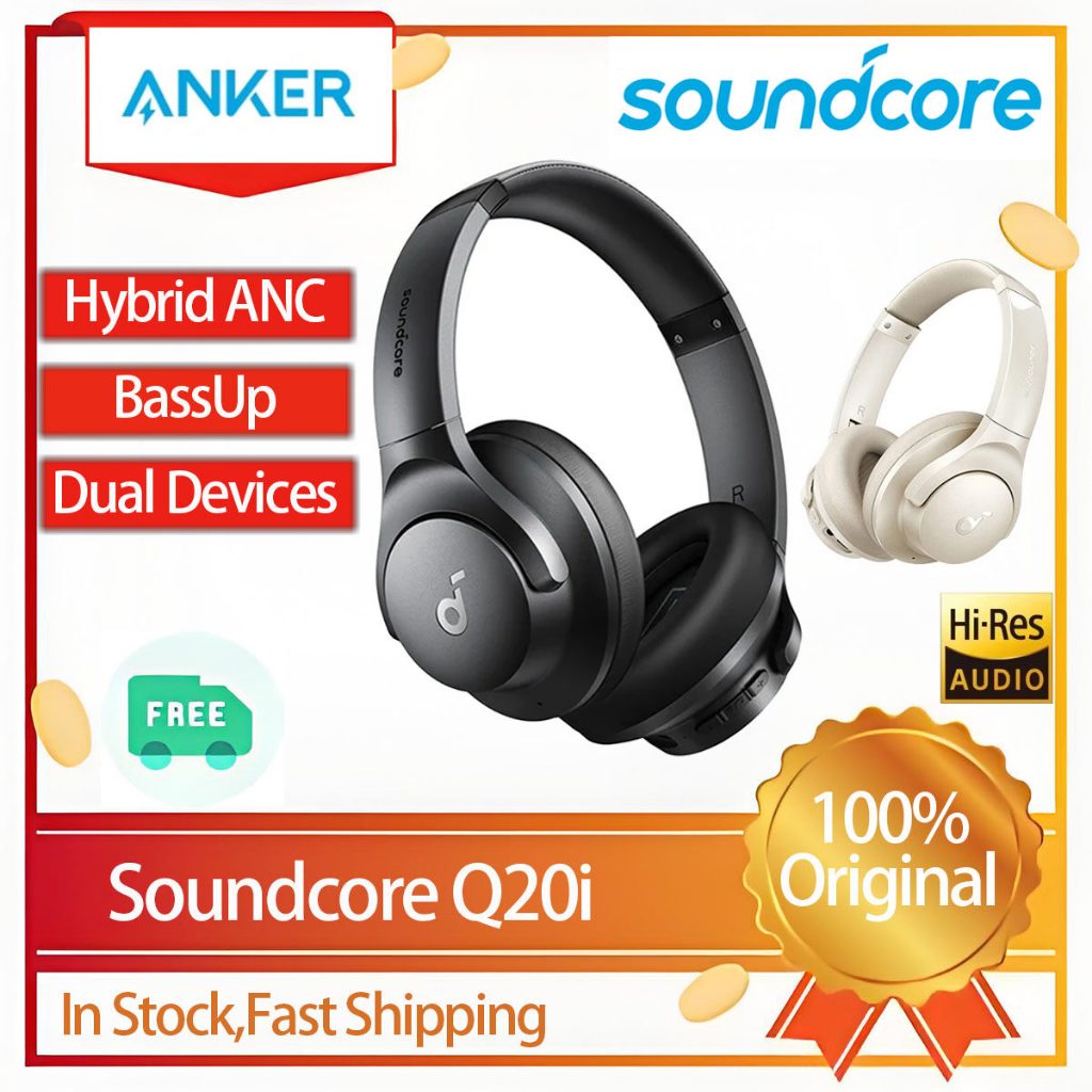 Soundcore Q20i หูฟัง Hybrid Active Noise Cancelling ชุดหูฟัง TWS พร้อมหลายโหมด