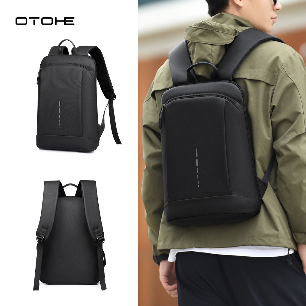 OTOHE แฟชั่นผู้ชายธุรกิจ16.5นิ้วแล็ปท็อปกระเป๋าเป้สะพายหลังกันน้ําบางเฉียบสบายๆหลายช่องกระเป๋าเป้สะพายหลัง