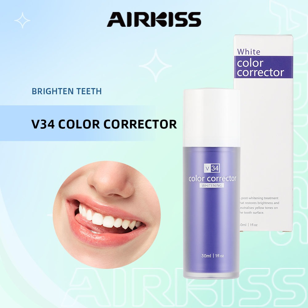 MEYARN V34 Color Corrector serum ฟันขาว ขจัดคราบฟัน ยาสีฟันสีม่วง เซรั่ม ยาสีฟันไวท์เทนนิ่ง 30ml