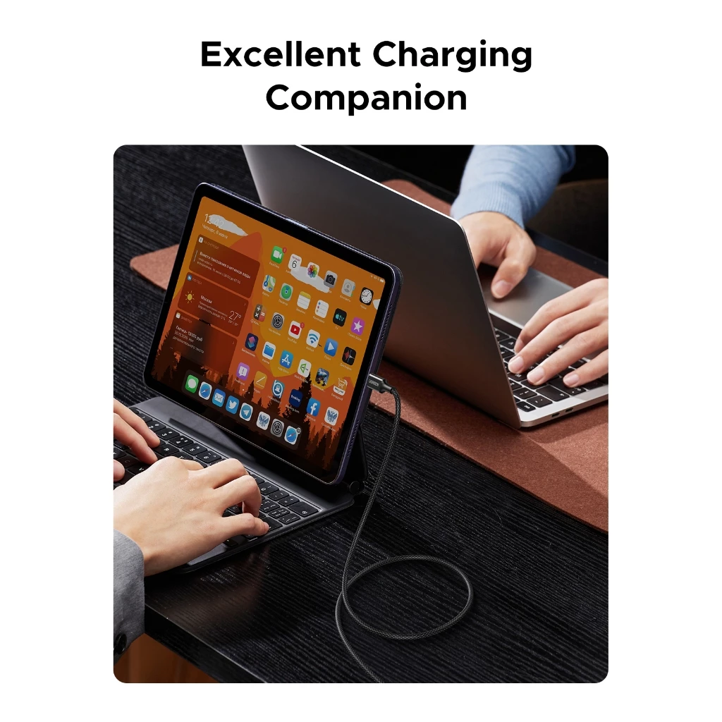 UGREEN สาย USB C to USB C, 60W USB C Fast Charge Cable Nylon Braided Type C เข้ากันได้กับ iPhone 17/16,MacBook Air/Pro, iPad Pro/Mini/Air thumbnail 10