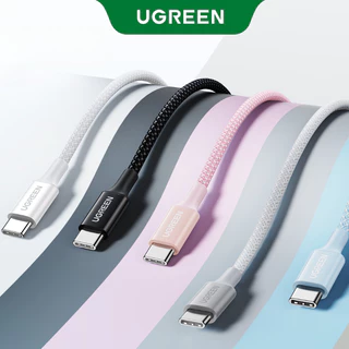 UGREEN สาย USB C to USB C, 60W USB C Fast Charge Cable Nylon Braided Type C เข้ากันได้กับ iPhone 17/16,MacBook Air/Pro, iPad Pro/Mini/Air