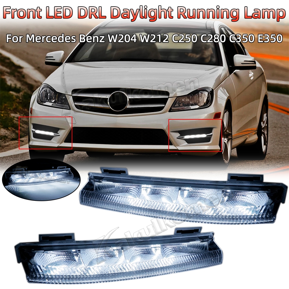 ด้านหน้า LED DRL Daylight โคมไฟวิ่ง 2049068900 สําหรับ Mercedes Benz E350 C350 C250 W204 W212 R172