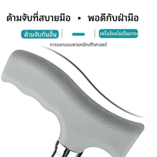 【UniHey】ไม้เท้าพยุงเดิน 4 ขา อะลูมิเนียม ปรับระดับได้ 10 ค้ำเดิน ไม้เท้าผู้สูงอาย พยุงเดิน วัสดุอลูมิเนียมอัลลอยด์หนา การช่วย cane