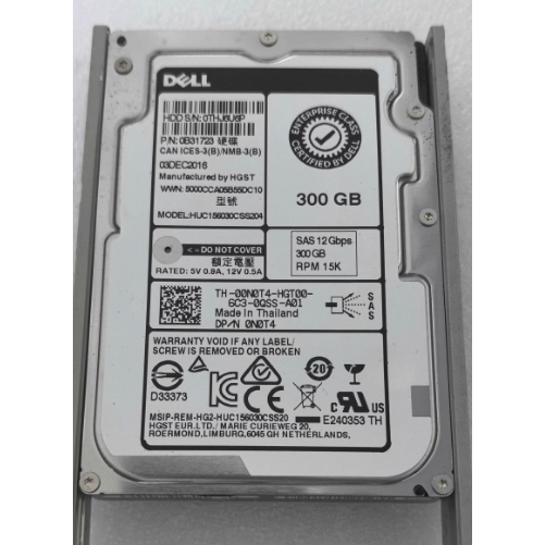 สําหรับ Dell 00N0T4 300G 15K SAS 12G 2.5 0N0T4 เซิร์ฟเวอร์ฮาร์ดไดรฟ์