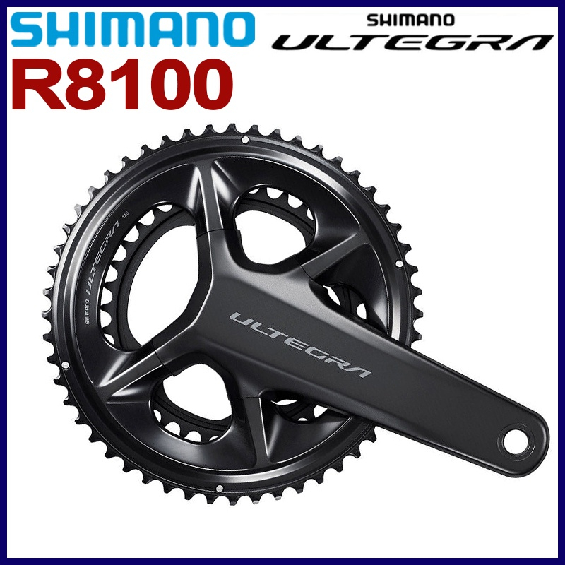 Shimano ULTEGRA R8100 Crankset 2x12 ความเร็ว HOLLOWTECH II สำหรับจักรยานเสือหมอบ ขนาด 160-175 มม., 5