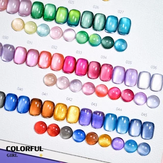 【พร้อมส่ง】COLORFUL GIRL 45 สี ✨ สีเจลแคทอายเนื้อซาติน + สีเจลแคทอายลูกแก้ว ครบเซ็ต 45 ติดทนนาน เงางามประกายหรูหรา เหมาะสำหรับร้านทำเล็บมืออาชีพและใช้ส่วนตัว แถมฟรีชาร์ท Cat Eye 45 สี (ทามาให้แล้ว พร้อมใช้งาน)