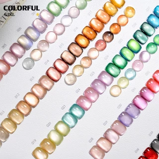 【พร้อมส่ง】COLORFUL GIRL 45 สี ✨ สีเจลแคทอายเนื้อซาติน + สีเจลแคทอายลูกแก้ว ครบเซ็ต 45 ติดทนนาน เงางามประกายหรูหรา เหมาะสำหรับร้านทำเล็บมืออาชีพและใช้ส่วนตัว แถมฟรีชาร์ท Cat Eye 45 สี (ทามาให้แล้ว พร้อมใช้งาน)