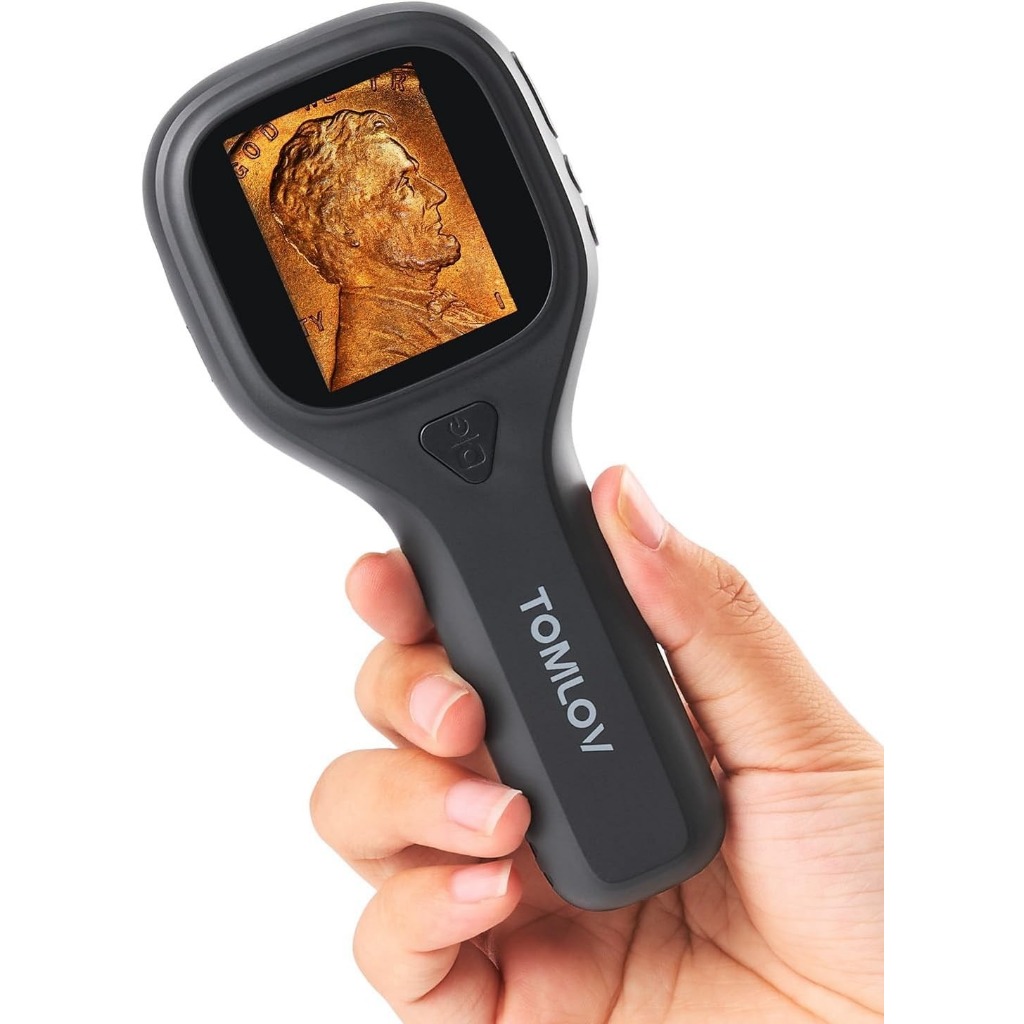 TOMLOV P10 Evo กล้องจุลทรรศน์มือถือ 2 "หน้าจอ IPS 20X LED Lighted Trichome แว่นขยาย Jewelers Loupe สําหรับเหรียญ อัญมณี กล้องจุลทรรศน์เด็ก STEM, Windows/macOS ใช้งานร่วมกับ