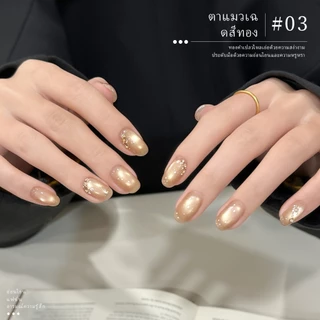 XEIJAYI 15ml สไตล์ใหม่ Light Gold Cat Eye เจลยาทาเล็บติดทนนานเงาเหมาะสําหรับร้านทําเล็บ
