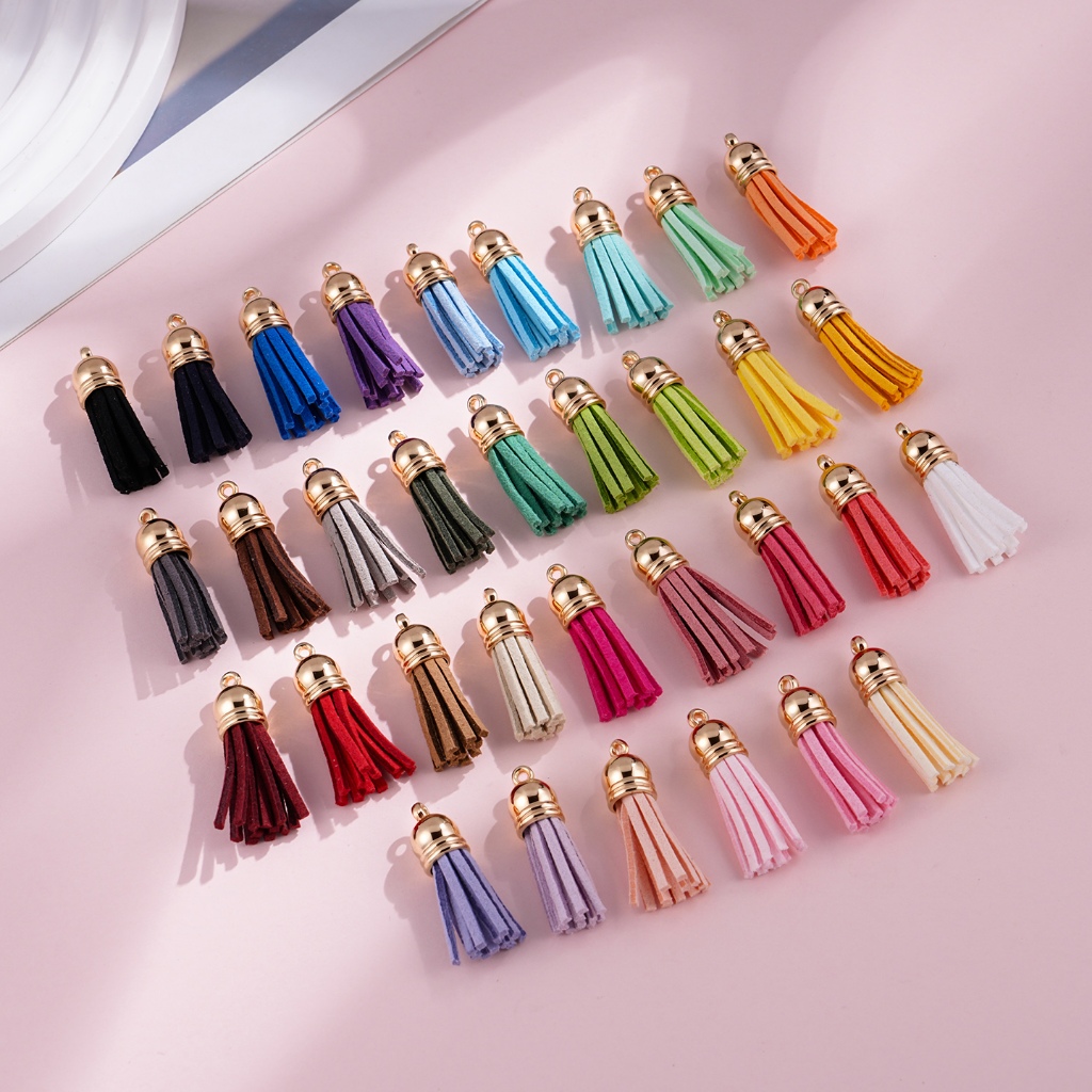 ST.kunkka หมวกครอบพู่ CCB หลากสี อะไหล่เครื่องประดับ DIY สำหรับทำพวงกุญแจ ต่างหู สร้อยคอ