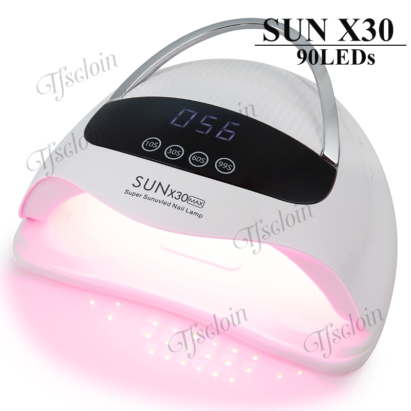2026 SUN X30MAX 90LEDs UV LED โคมไฟเล็บสําหรับเจลโปแลนด์แห้งพร้อมจอแสดงผล LED โคมไฟแต่งเล็บมืออาชีพเครื่องเป่า Salon เครื่องมือใช้ในบ้าน