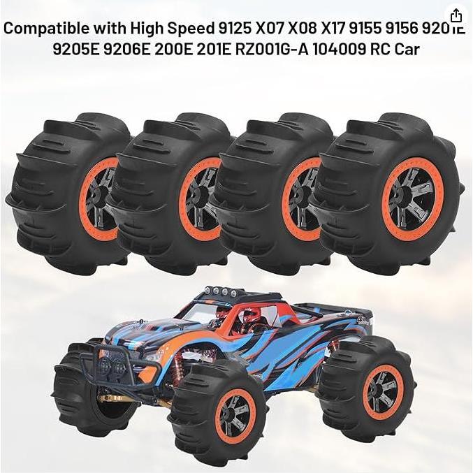 1/10 RC Paddle ยางล้อ, daitoku RC รถบรรทุกยางและล้อสําหรับ 9125 X07 X08 X17 9155 9156 9201E 9205E 92