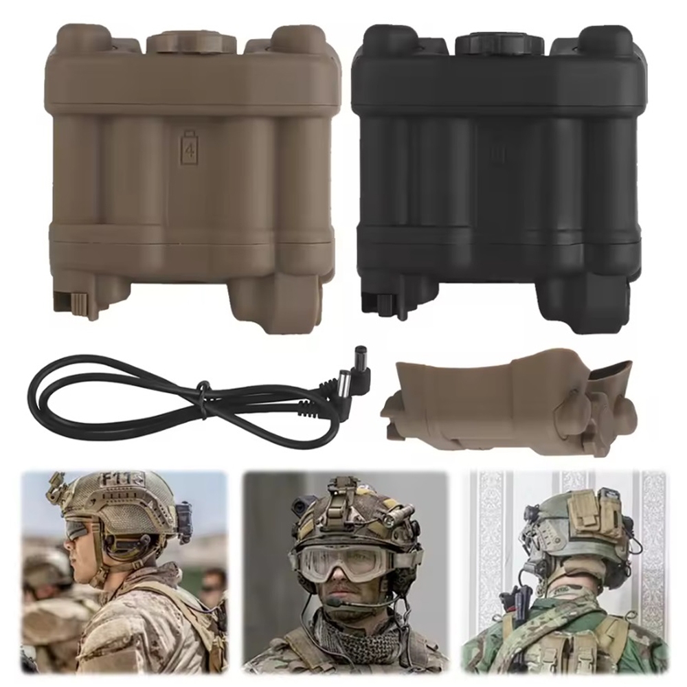 SINAIRSOFT AN/PVS31 หมวกกันน็อคปรับได้พร้อมระบบจัดเก็บแบตเตอรี่ NVG