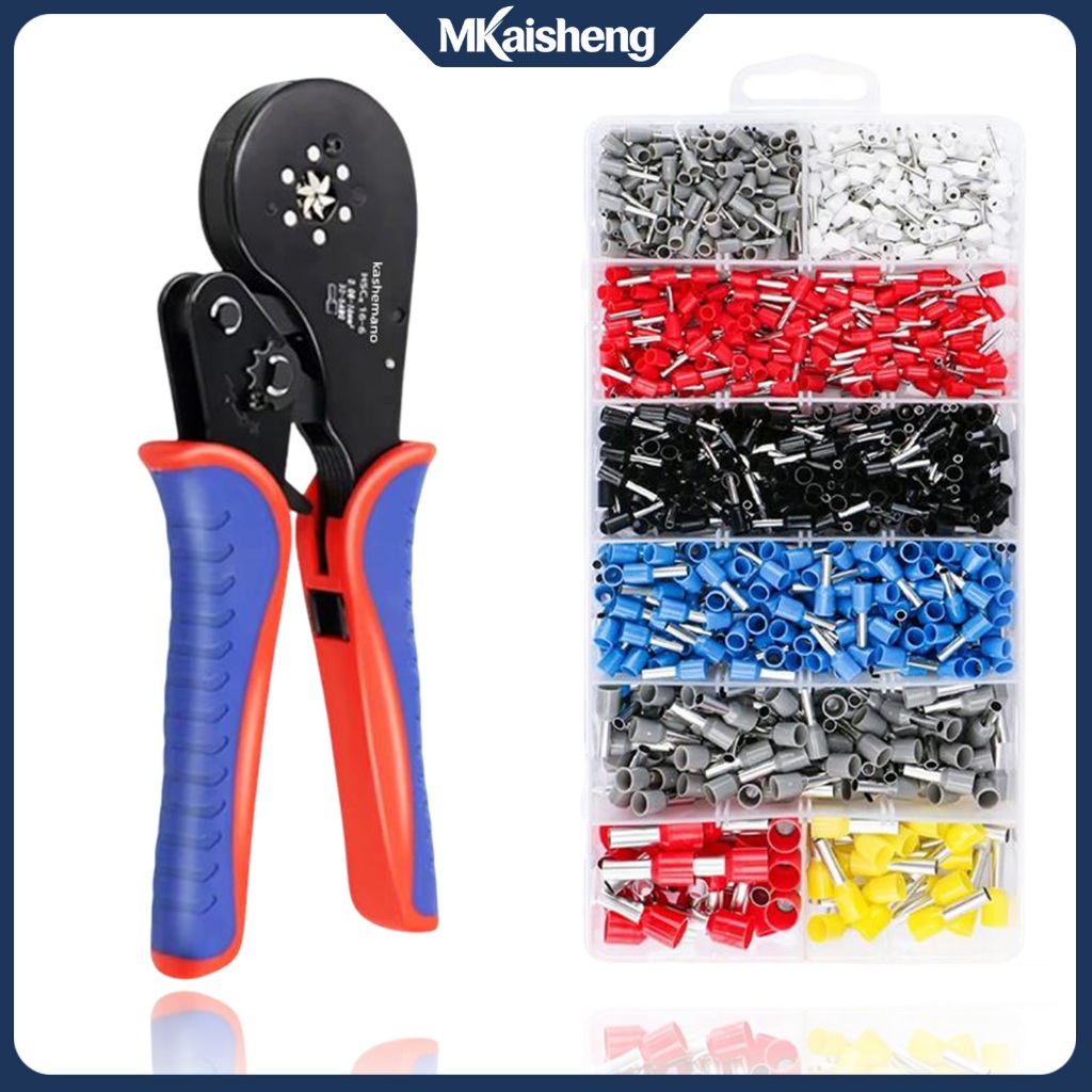 CRIMPING Plier 28-5AWG 0.08-16 มม.หกเหลี่ยม Ratcheting Ferrule CRIMPING เครื่องมือ Crimper, Ferrule terminal Kit