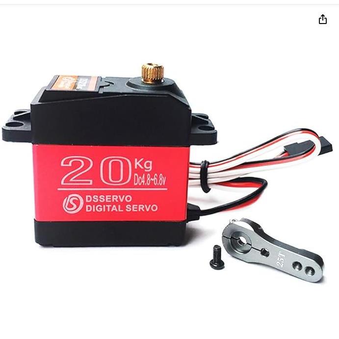20KG Digital Servo แรงบิดสูงเกียร์โลหะเต็มรูปแบบกันน้ําสําหรับ RC รุ่น DIY, DS3218MG, มุมควบคุม 270°