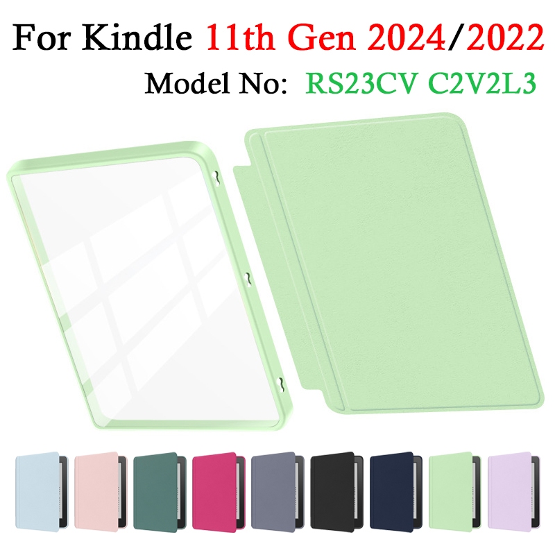 สําหรับ Kindle รุ่นที่ 11 2024 2022 RS23CV C2V2L3 Snap-on 2in1 อะคริลิค E-Reader กรณี