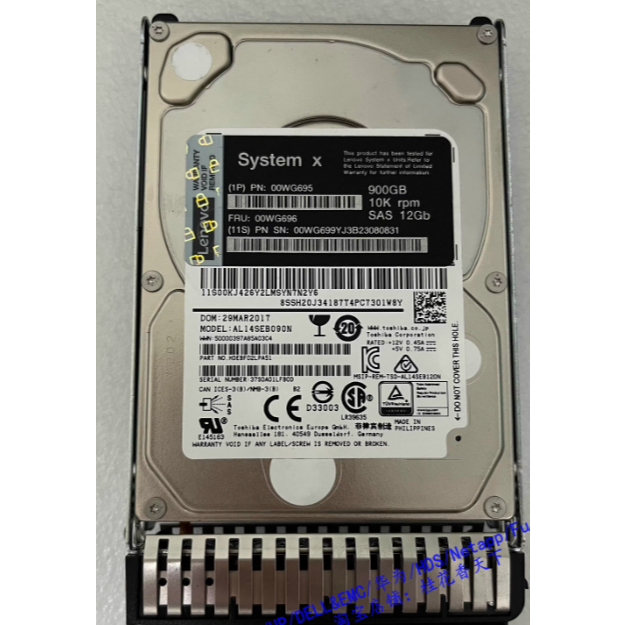 สําหรับ Lenovo 00WG696 900G 10K SAS 12G 2.5 00WG695 00WG699 server hard drive