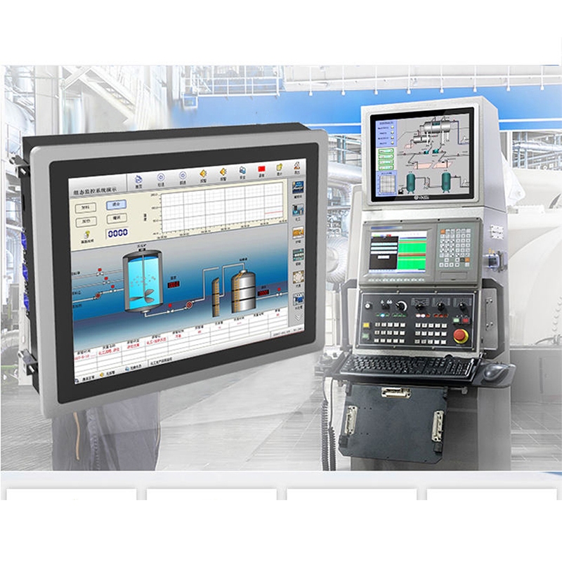 True Flat 10.4 นิ้ว Panel Mount จอภาพหน้าจอสัมผัสอุตสาหกรรมพร้อมหน้าจอสัมผัสแบบ Capacitive