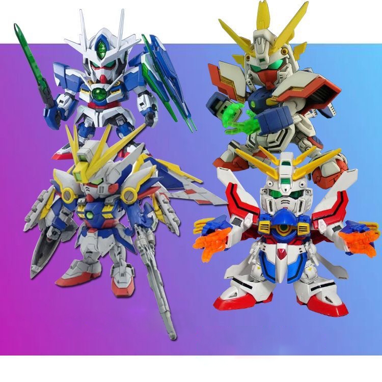 Qiyue SD Gundam Assembly Model EW Flying Wing Assembly Model OOQ Alex รุ่น Q Gundam Mecha Assembly ข