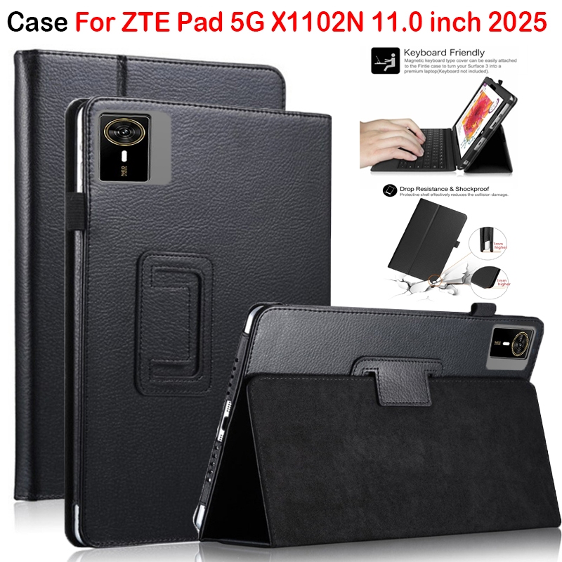 สําหรับ ZTE Pad 5G (X1102N) 11.0 นิ้วคุณภาพสูง PU หนังกันกระแทกขาตั้งฝาครอบ ZTE Pad 5G X1102N 11.0 "