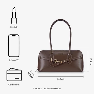 BOSTANTEN Chloe Bag กระเป๋าถือสะพายไหล่สำหรับผู้หญิง หนังพรีเมียม ดีไซน์หรูหรา ความจุขนาดกลาง ใช้งานได้ทุกโอกาส
