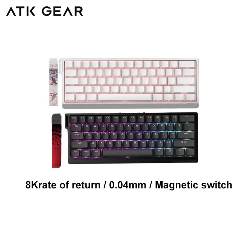 ATK GEAR FGG 60 HE สวิตช์แม่เหล็กแบบถอดเปลี่ยนได้ร้อนแบบมีสาย 61 คีย์คีย์บอร์ดแบบกลไก