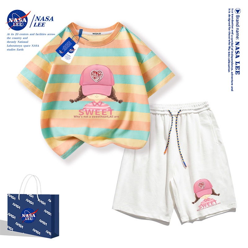 [จัดส่งในวันเดียวกัน] เสื้อยืดน่าซื้อด้วยผ้าฝ้ายบริสุทธิ์ สไตล์สำหรับผู้หญิงและเด็ก