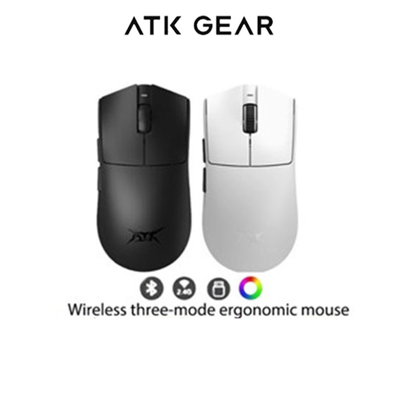 ATK GEAR X1 Wireless Gaming, E-sports, Office Ergonomics เมาส์ 8K สามโหมดไร้สาย