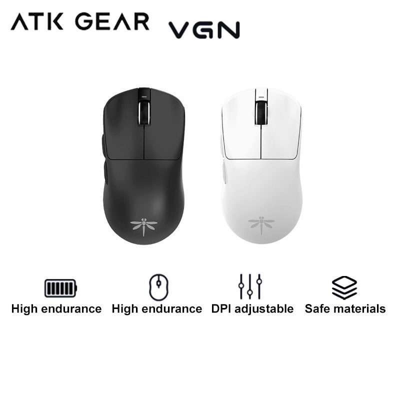 ATK GEAR Vgn F1 PRO MAX เมาส์โหมดคู่แบบมีสาย 2.4G ไร้สาย