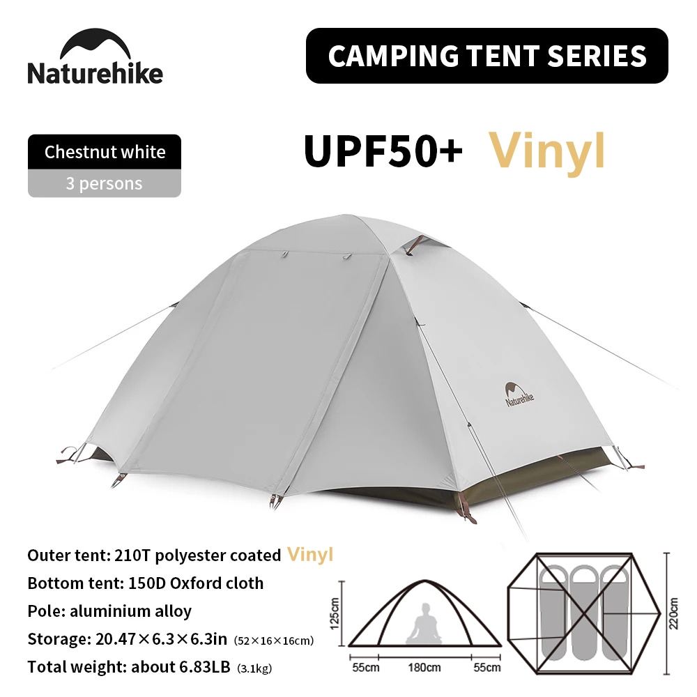 Naturehike Cloud River เต็นท์สำหรับการเดินป่าและแคมป์ปิงกลางแจ้ง กันน้ำ น้ำหนักเบา.UPF50+