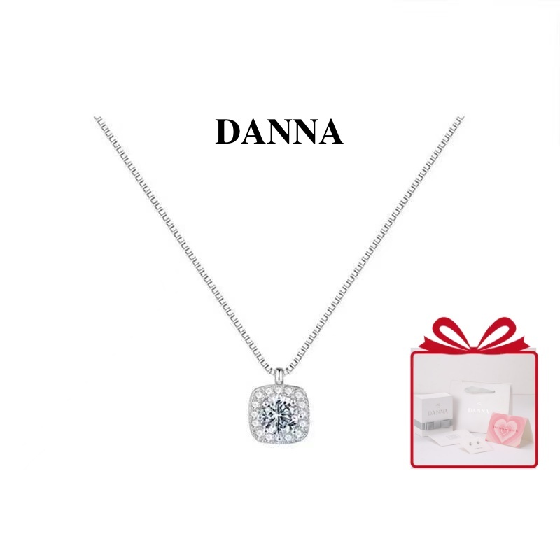 สร้อยคอเงินแท้ Danna jewelry Cherish สไตล์มินิมอล สร้อยแฟชั่นผู้หญิง เครื่องประดับหรู พร้อมกล่องของขวัญ รุ่น dn030สร้อยคอเงินgift box ของขวัญ freeต่างหู