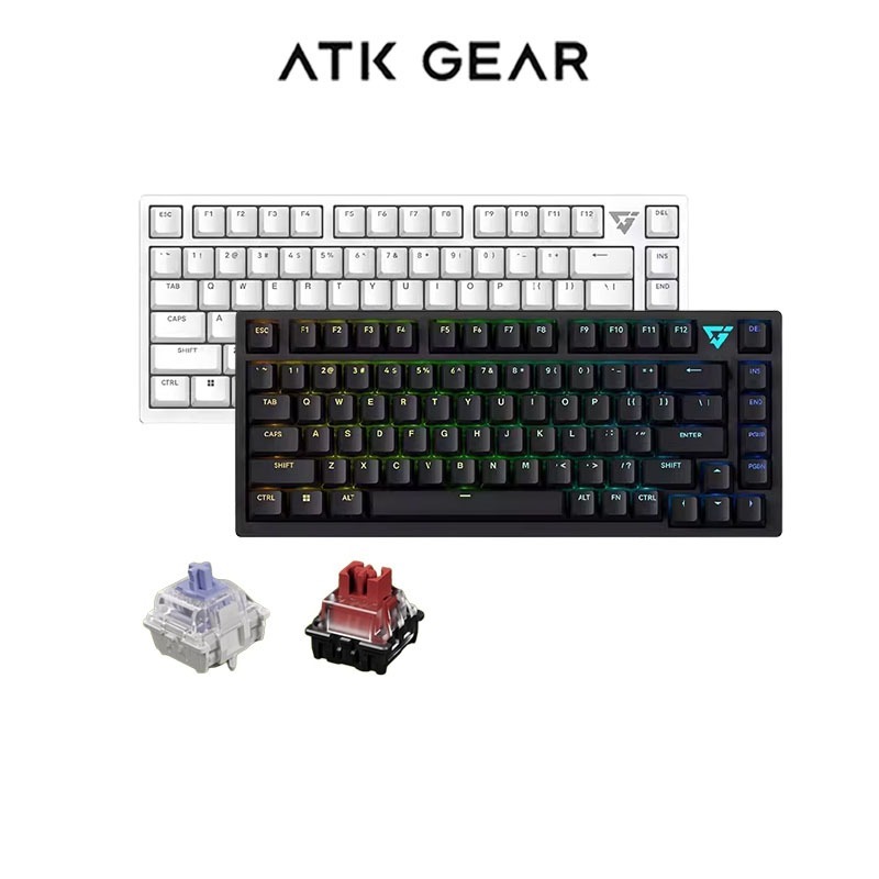 ATK GEAR ATK75 คีย์บอร์ดเชิงกลแกนแม่เหล็กแบบกําหนดเองแบบสองโหมดเดียวแบบมีสาย