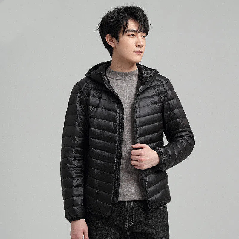 Uniqlo เสื้อแจ็คเก็ตบางกันหนาว Thin Puffer Jacket M-5XL สำหรับผู้ชาย มีชั้นอุ่น