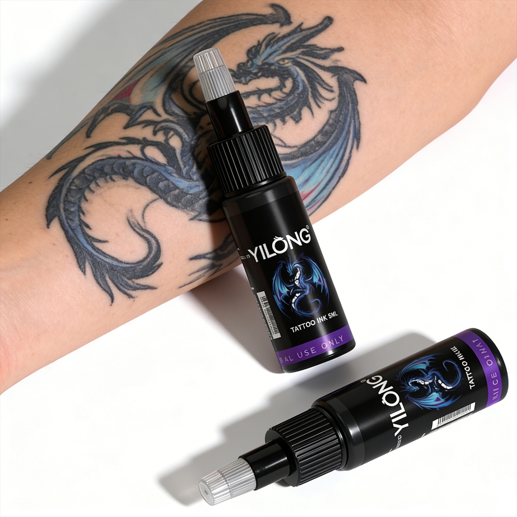 10 ชุดสีHigh Saturation กล่องของขวัญหมึกสีสันสดใส 10ml10pcs|การสร้างศิลปะ/ระบายสี DIY|กันน้ําและแห้งเร็วตลับหมึกสัก