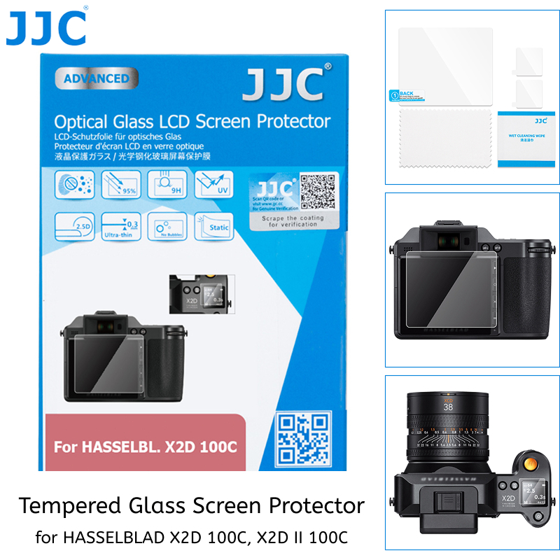 JJC กระจกนิรภัยป้องกันหน้าจอสําหรับกล้อง Hasselblad X2D II 100C X2DII100C X2D 100C X2D100C, LCD Scra