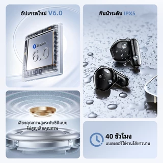 HTC NE68 หูฟังแปลภาษา บลูทูธ 6.0 แปลภาษาแบบเรียลไทม์ หน้าจออัจฉริยะ LED กันน้ำระดับ IPX4 หูฟังไร้สายเสียง HiFi ใช้ได้กับ iOS Android PC