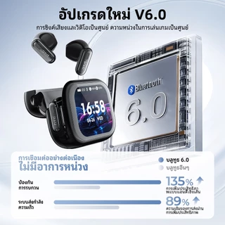 HTC NE68 หูฟังแปลภาษา บลูทูธ 6.0 แปลภาษาแบบเรียลไทม์ หน้าจออัจฉริยะ LED กันน้ำระดับ IPX4 หูฟังไร้สายเสียง HiFi ใช้ได้กับ iOS Android PC